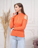 Women's Zip Detail Light Sweater by Memnu - MEWS782