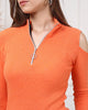 Women's Zip Detail Light Sweater by Memnu - MEWS782