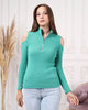 Women's Zip Detail Light Sweater by Memnu - MEWS781