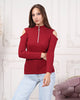 Women's Zip Detail Light Sweater by Memnu - MEWS777