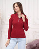 Women's Zip Detail Light Sweater by Memnu - MEWS777