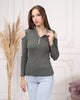 Women's Zip Detail Light Sweater by Memnu - MEWS778