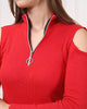 Women's Zip Detail Light Sweater by Memnu - MEWS775