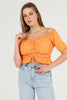 Women's Front Tie Textured Detail Top - WST489