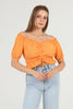 Women's Front Tie Textured Detail Top - WST489