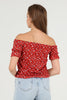 Women's Off Shoulder Print Detail Top - WST486