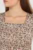 Women's Puff Sleeve Print Detail Top - WST485