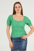 Women's Puff Sleeve Textured Detail Top - WST511