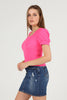 Women's Puff Sleeve Textured Detail Top - WST503