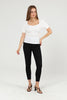 Women's Puff Sleeve Textured Detail Top - WST505