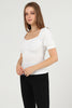 Women's Puff Sleeve Textured Detail Top - WST505