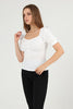 Women's Puff Sleeve Textured Detail Top - WST505