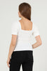 Women's Puff Sleeve Textured Detail Top - WST505