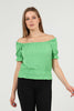 Women's Off Shoulder Textured Detail Top - WST498