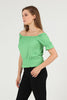 Women's Off Shoulder Textured Detail Top - WST498