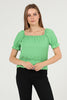 Women's Off Shoulder Textured Detail Top - WST498