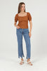 Women's Puff Sleeve Textured Detail Top - WST508