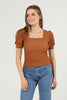 Women's Puff Sleeve Textured Detail Top - WST507