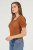 Women's Puff Sleeve Textured Detail Top - WST507