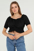 Women's Front Tie Textured Detail Top - WST492