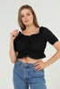 Women's Front Tie Textured Detail Top - WST492