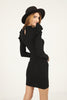 Women's Statement Sleeve Knit Detail Dress - MWSD126