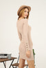 Women's Button Knit Detail Dress - MWSD131
