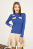 Women's Overlap Knit Detail Top - WST74