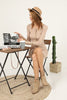 Women's Button Knit Detail Dress - MWSD131