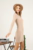 Women's Button Knit Detail Dress - MWSD131