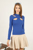 Women's Overlap Knit Detail Top - WST74