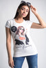 Women's Rhinestone Embellished Printed T-Shirt LTWCPTS5