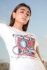 Women's Rhinestone Embellished Printed T-Shirt LTWCPTS4