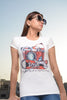 Women's Rhinestone Embellished Printed T-Shirt LTWCPTS4