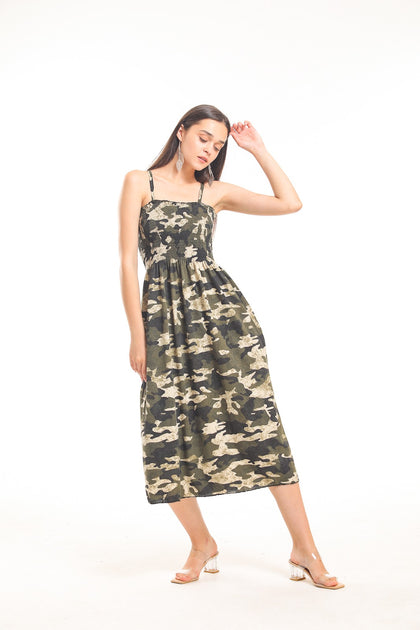 Women's Printed Summer Sleeveless Maxi Dress - MWMSD51