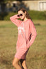 Womens Printed Long Hoodie - MEWSHO12