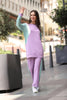 Womens 2 Piece Winter Color Block Long Shirt Co Ord Set WTWFTC50