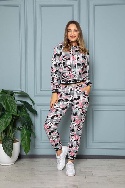 Womens 2 Piece Printed Winter Hooded Co Ord Set WTWFTC81