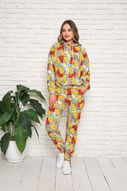 Womens 2 Piece Printed Winter Hooded Co Ord Set WTWFTC88