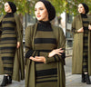 Womens 2 Piece Cardigan and High Neck Dress Knitted Co Ord Set WTWCD446