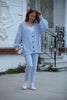 Womens 2 Piece Knit Detail Knitted Cardigan and Pants Co Ord Set WTWCD528