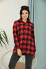 Women's Plaid Shirt Detail Top - WST113