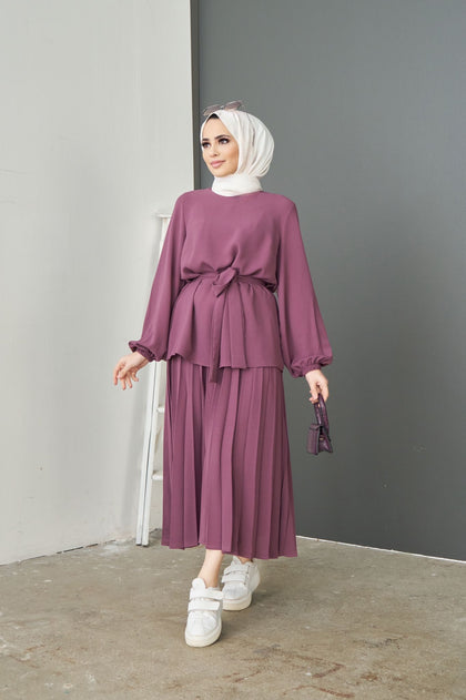 Haya Premium Pleated Co Ord Set - HPCO1