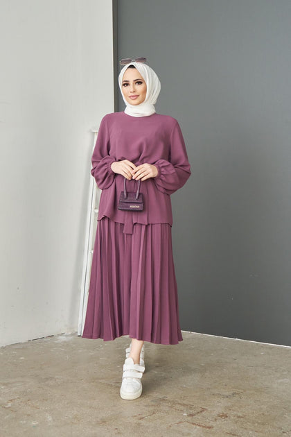 Haya Premium Pleated Co Ord Set - HPCO1