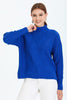 Women's Pattern Knitted High Neck Sweater by Memnu - MEWS749