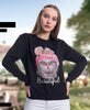 Womens Fleece Embellished Sweatshirt - MEWSWS8