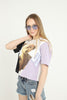 Women's Color Block Print Detail Cotton T-Shirt MEPST84