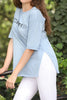 Women's Oversized Print Detail Cotton T-Shirt MEPST165