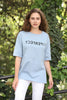Women's Oversized Print Detail Cotton T-Shirt MEPST165