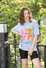Women's Oversized Print Detail Cotton T-Shirt MEPST169